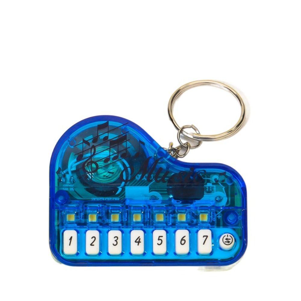 Working Finger Piano Electronic Organ Pendant Luminous Piano Keyring Interactive Keychain Women