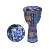 African Hand Drum 8 Inch Portable Djembe Drum Percussion Instrument with Colorful Art Patterns for