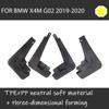 4pcs FOR BMW X4M G02 MUDGUARD Fenders Splash Mudflaps Guard Fender Mudguards Mud Flap Car Accessories Auto Styline Front Rrar