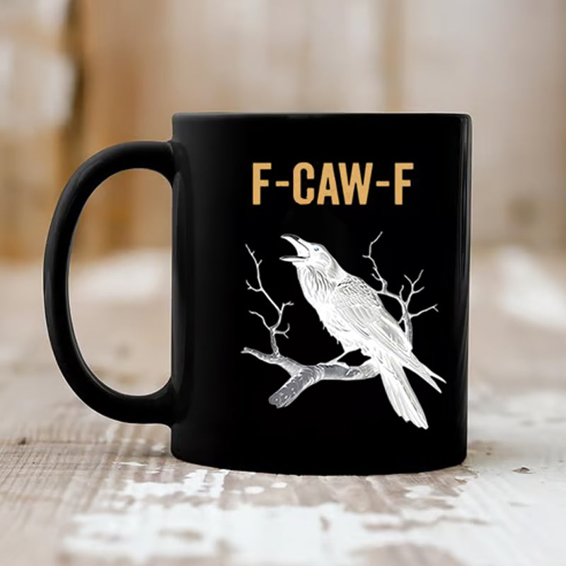 Забавная F-Caw-F Курица FCAWF Мерч Кружка Милая Кофейная Чашка Новинка Петух Кофейные Кружки Для Женщин Мужчин Дом Работа День Рождения Вечеринка
