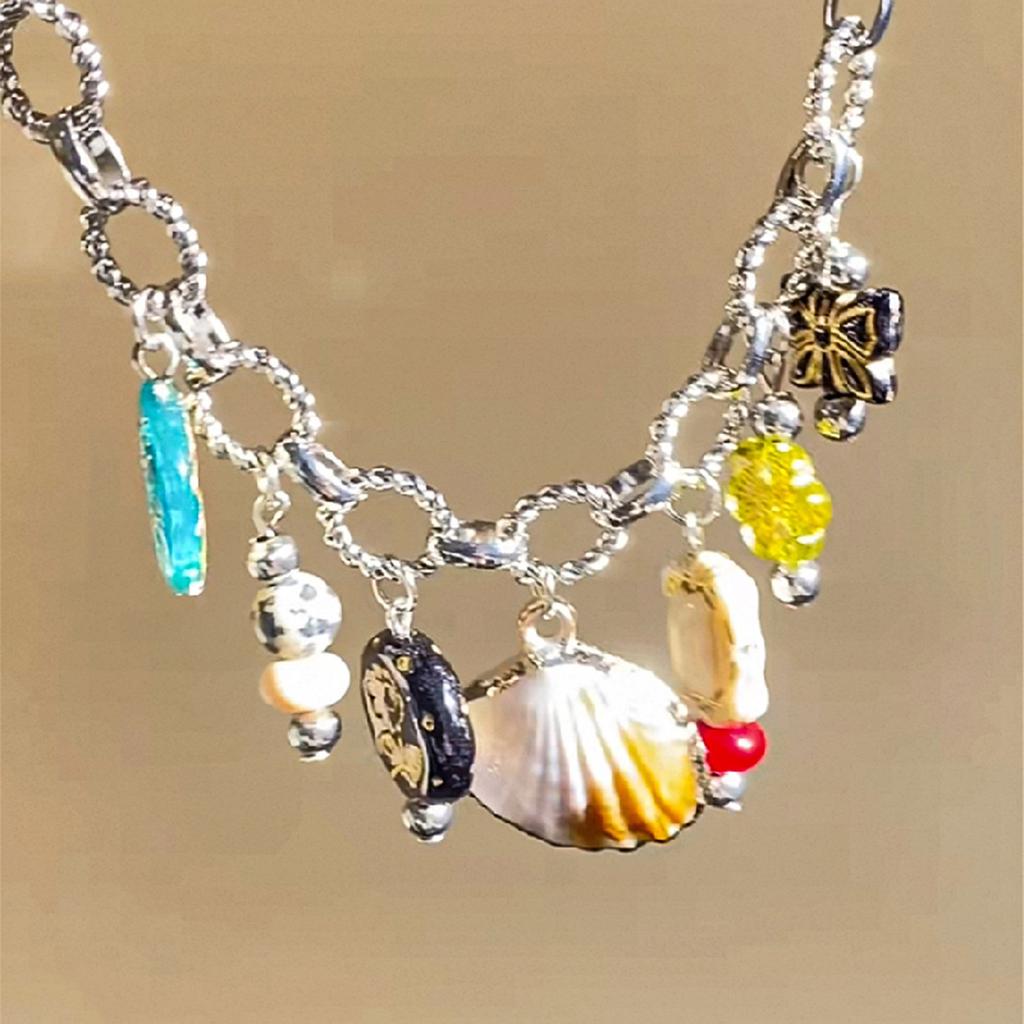 Простое ожерелье Модное ожерелье с подвеской-бабочкой Ракушечное шейное украшение Идеально для молодой пары или близкого друга