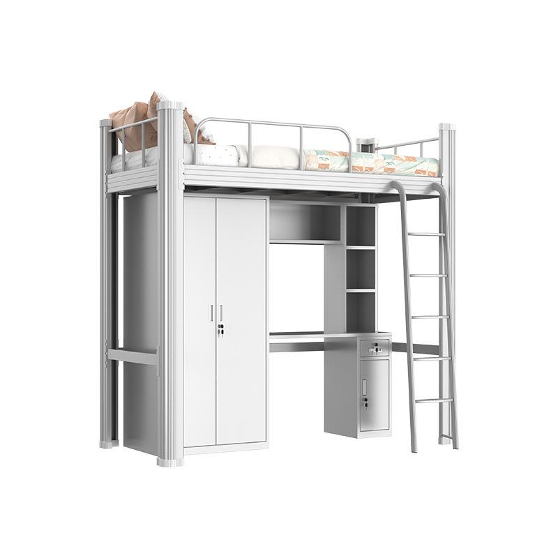 Compact Loft Bed with Desk and Cabinet for Dorms or Small Apartments