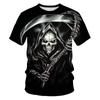 Skull Drinking T-shirt Beer Man Men's T-shirt Casual Tshirts Men's Tee Tops High Quality Brand T-shirt Alt Clothes Cool Stuff