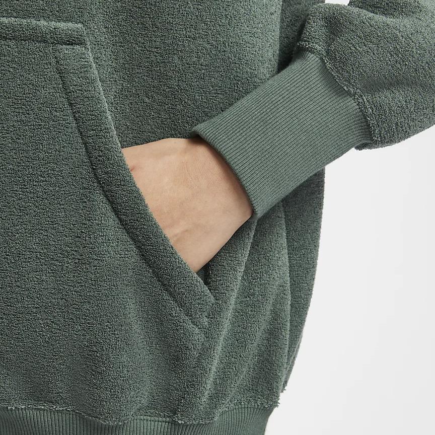 Nike Спортивная повседневная куртка с капюшоном и длинным рукавом Женские куртки Зеленая FZ1268338