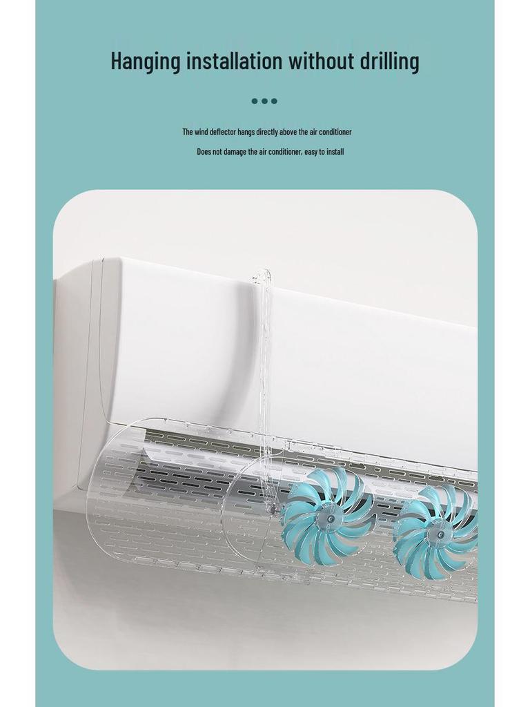 Universal Wall-Mount Air Conditioner Wind Deflector: Anti-Direct Blow, No Installation Needed