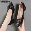 Shallow Mouth Single Shoe Women's Korean Thick Heel Mid Heel Pointed Work Shoes