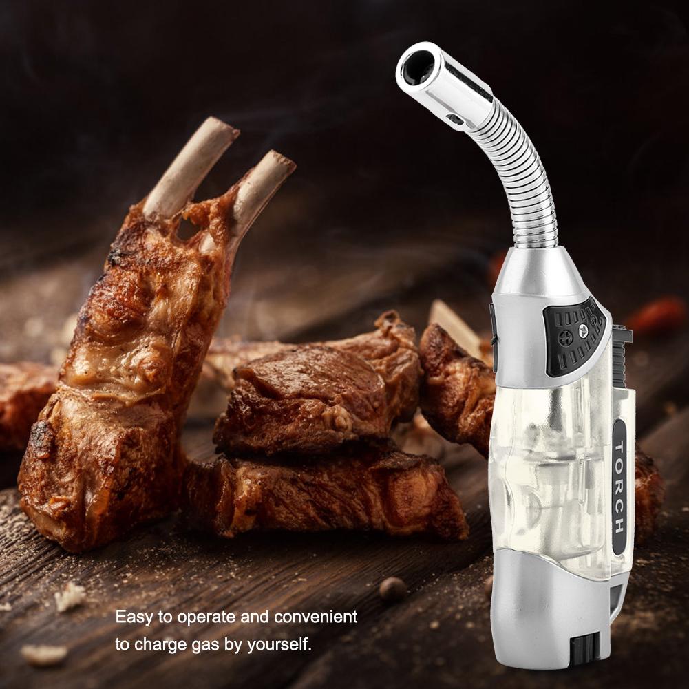 Электрическая ветрозащитная газовая зажигалка для плиты BBQ, зажигалка для плиты (прозрачный)