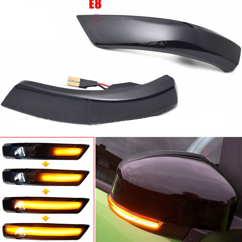 Динамический указатель поворота, светодиодное боковое зеркало заднего вида, последовательный индикатор, мигалка для Ford Focus 2 3 Mk2 Mk3 Mondeo Mk4 EU