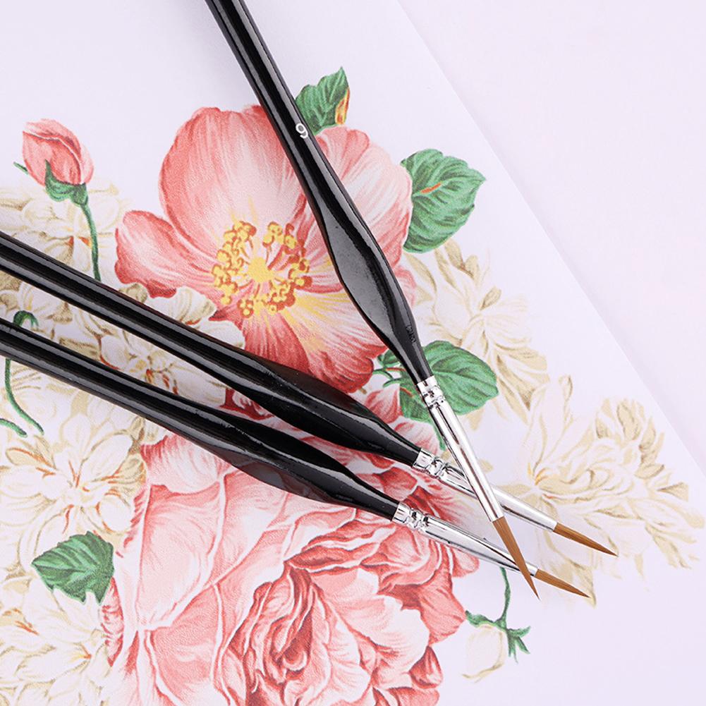 6 шт./компл. профессиональный набор кистей для рисования соболиным волосом, гуашь, масляная кисть, миниатюрные художественные кисти, товары для рукоделия