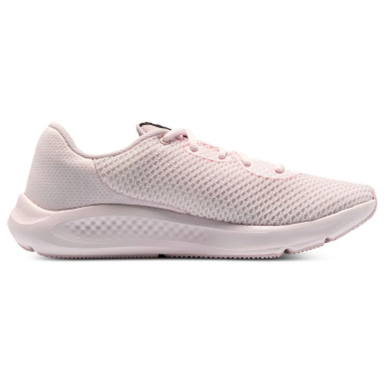 Under Armour Charged Pursuit 3 Metallic Fashion Спортивные Кроссовки с Низким Верхом для Бега Женские кроссовки Белый Светло-Розовый 3025847-600