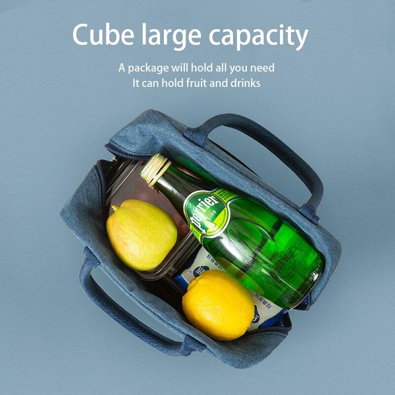 Изолированная сумка для обеда, женская и детская сумка-холодильник, термосумка, портативный пакет для льда, холщовый контейнер для еды, сумки для пикника