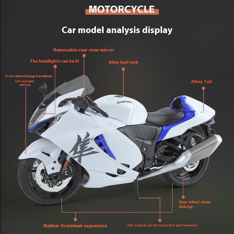 1:9 Suzuki Hayabusa GSX-1300R Литой Модель Мотоцикла из Сплава Симуляция Коллекция Украшение Модное Украшение Подарок Для Детей
