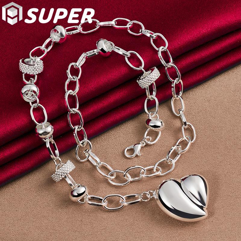 Ожерелье Love в форме сердца из стерлингового серебра 925 пробы, модные ювелирные изделия