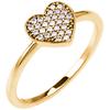 Gold Plated Ring 'Love' White Gold - 8x8 Mm