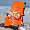 proof beach towel with Aperol Spritz pattern - soft,absorbent,quick-drying,machine washable - perfect for swimming,camping,bathing