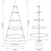 Metal Christmas Tree with Stand KUOPIO 125 cm Warm White