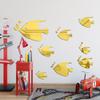 Ocean Fish Mirror Wall Stickers: Decorative Self-Adhesive for Living Room, Bedroom, Kids' Room, Kindergarten, or Bathroom Tiles