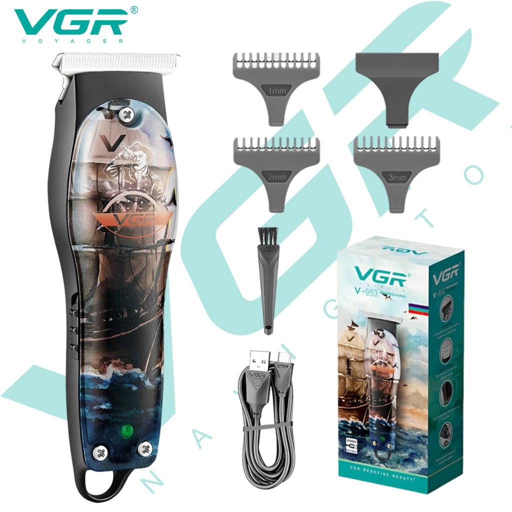 VGR V-953 Мини-триммер для бороды Триммер для волос Профессиональный триммер для волос Зарядка Беспроводной Персональный Триммер с граффити Электрическая бытовая машинка для стрижки волос