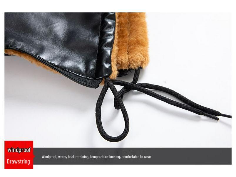 Комплект: кожаная куртка и брюки: На флисовой подкладке, ветрозащитный, водонепроницаемый, маслостойкий - Идеально для водителей и работников доставки зимой