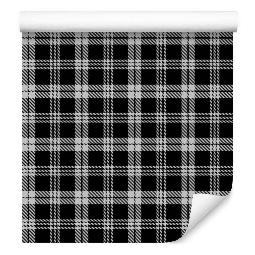 Wallpaper Black and white checkered gray, graphite and black 50x1000