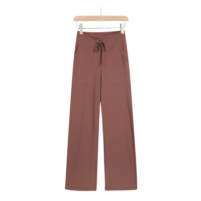 LULU Throwback Yoga Pants: High Waist, Hip-Lifting, Wide Leg, Casual Drawstring