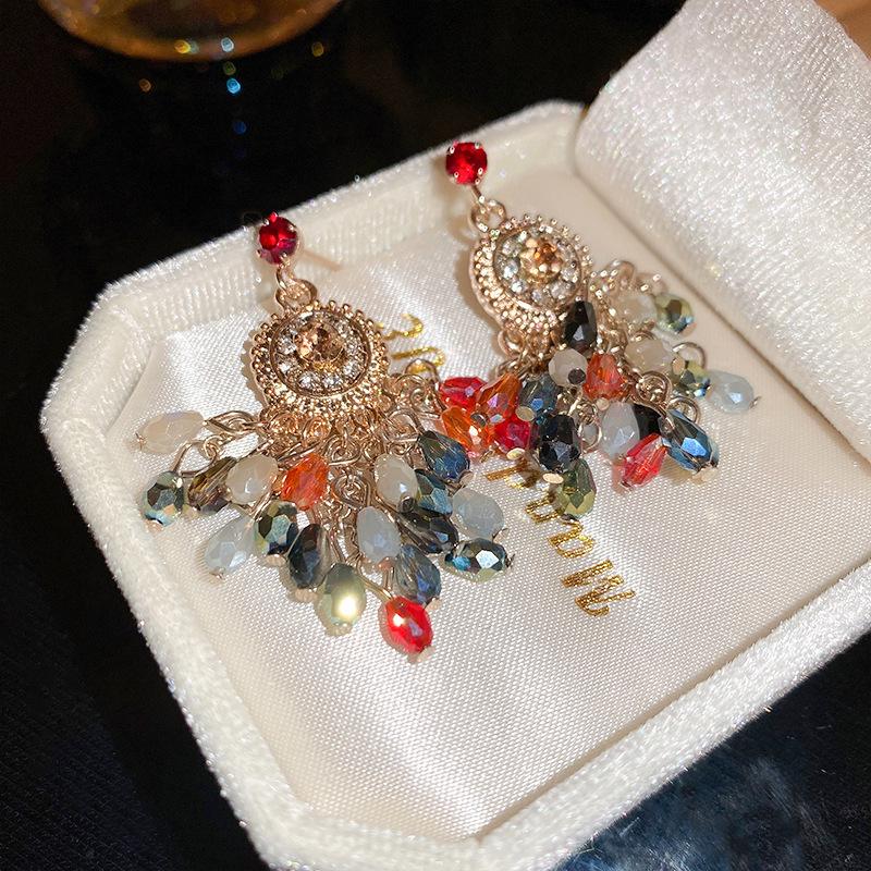 Этнические геометрические серьги-капли с кисточками: Ретро-дизайн с нишевым темпераментом и высококлассным ощущением в национальном стиле