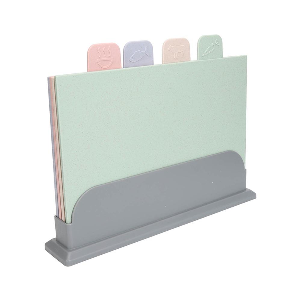 4pcs Plastic Chopping Board Set Colorful Color Coded Cutting Boards Cutting Boards Home Kitchen