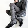 Зимние теплые кружевные гетры на шнуровке для женщин, девочек, лолит, носки-чехлы на ноги, готические, харадзюку, чехлы на ноги, носки средней длины, подарок