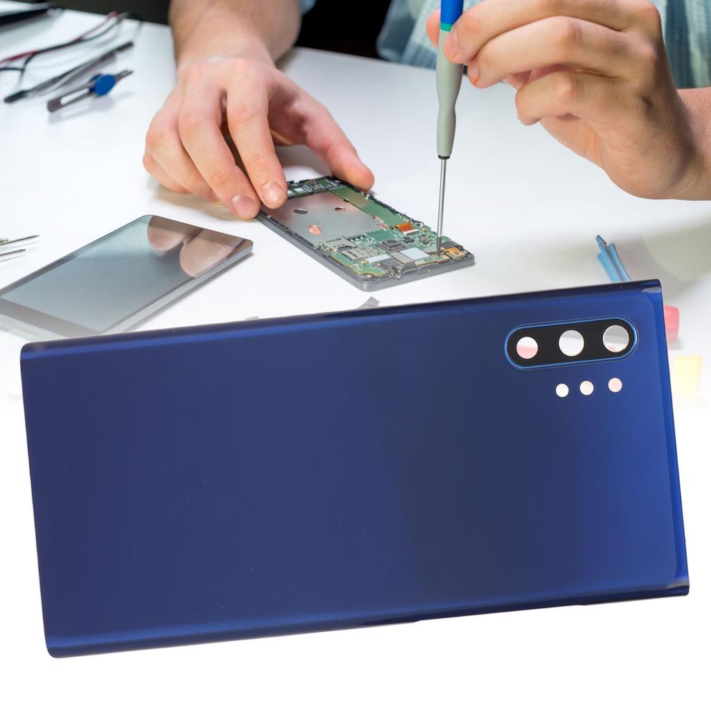 Back Cover Glass Housing Door with Pre Assembled Camera Len Repair Tool Kit for     Note 10 Plus SM N975