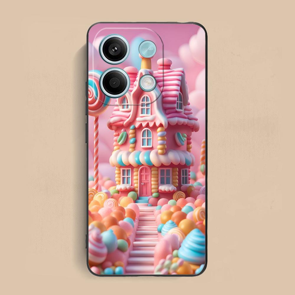Чехол для мобильного телефона "Конфетный замок" для Xiaomi Redmi 15 14 13 12 A5 3 2 1 C Plus 4G 5G Цветной печатный чехол для смартфона Красивый