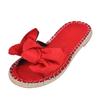 Stylish Women Slip On Sandals Bow Flat Mule Summer Espadrille Shoes For Ladies