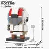MOOXI Серия Моделей BrickHeadsed Набор MOC Кирпичи Модель Фигурки Действия Взрослые Конструкторы Детские Образовательные Игрушки Для Детей Подарок