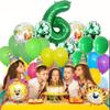 13pcs Animal Tiger Lion Foil Balloons Jungle Safari Party Set Kids 0 1 2 3 4 5 6 7 8 9 Years Birthday Party Decoration Supplies
