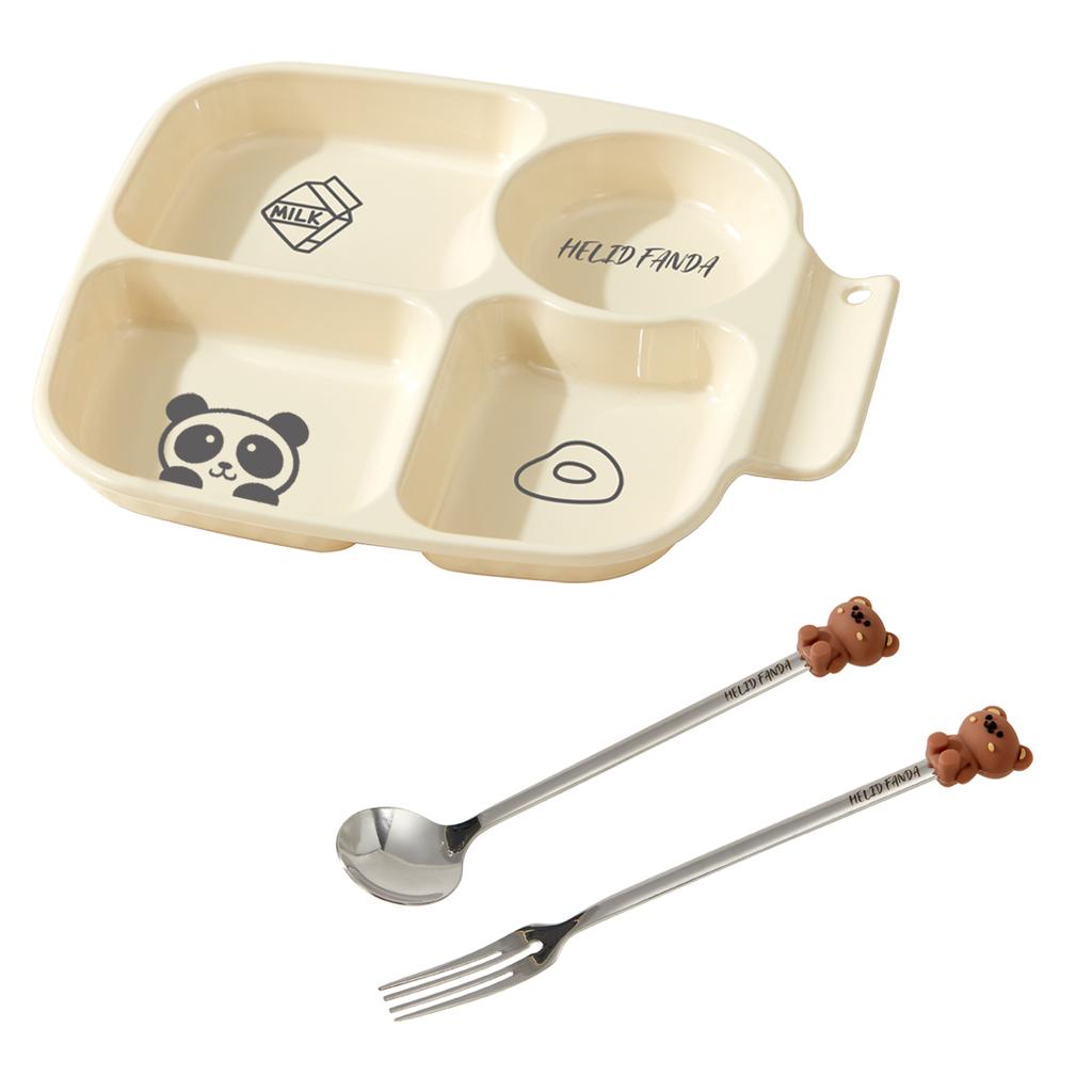 Квадратная пластиковая тарелка с разделителями для порционного управления едой, складная салатная тарелка, 4 отделения, для сжигания жира