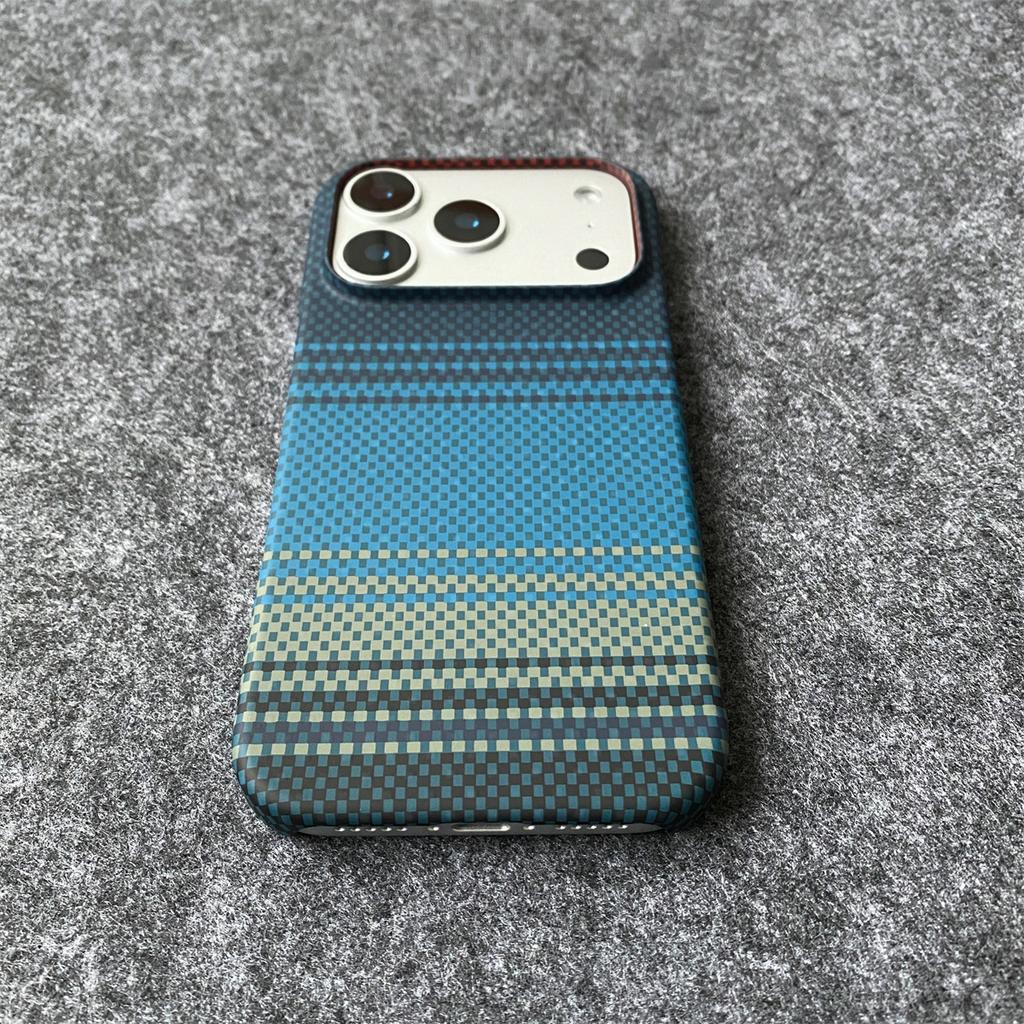 Защитный чехол для телефона IPhone 17 Air 16 15 14 Plus 13 12 11 Pro Max с текстурой кожи из углеродного волокна и кевлара, защитная жесткая крышка из ПК