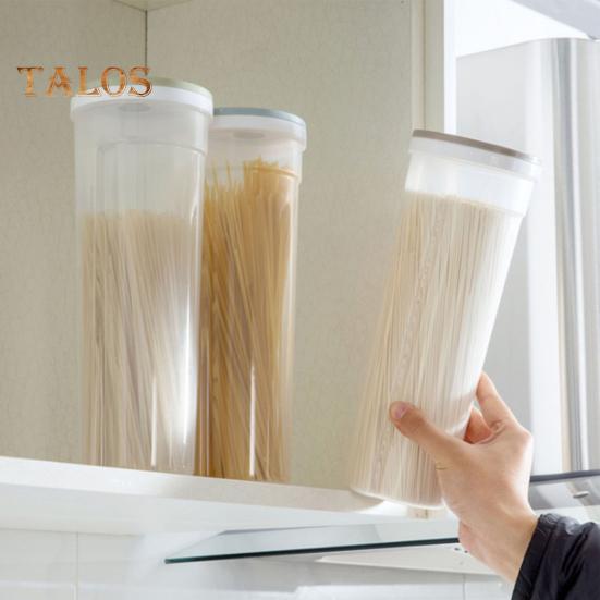 Tall Clear Spaghetti Pasta Container Storage Jar with Lid BPA Free Large Capacity Transparent Design Airtight Leakproof Spaghetti Keeper