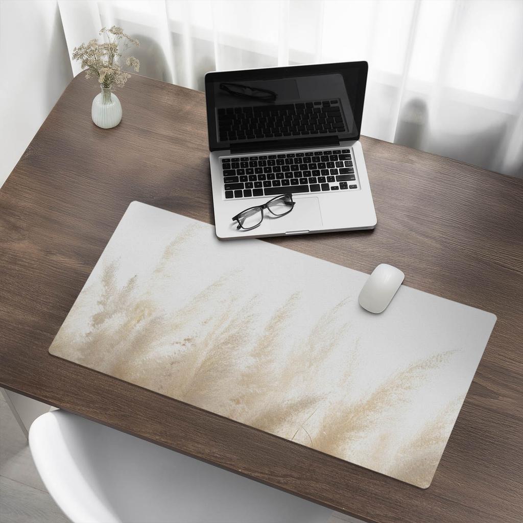 Gaming Protective Mat for Keyboard and Mouse, Delicate Grasses, 90x45 cm