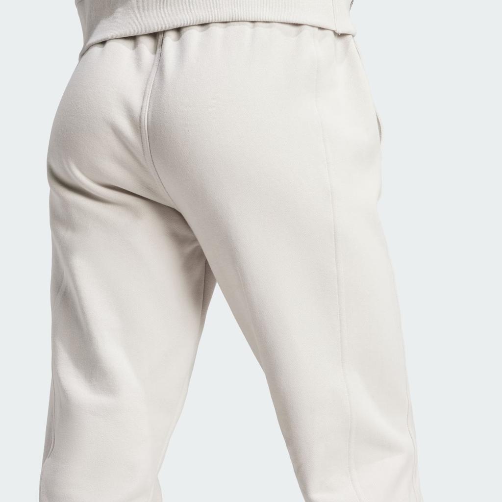 adidas X Stella McCartney Обычные спортивные штаны с твердым логотипом, флисовые трикотажные штаны с манжетами, женские брюки жемчужно-розового цвета IU0876