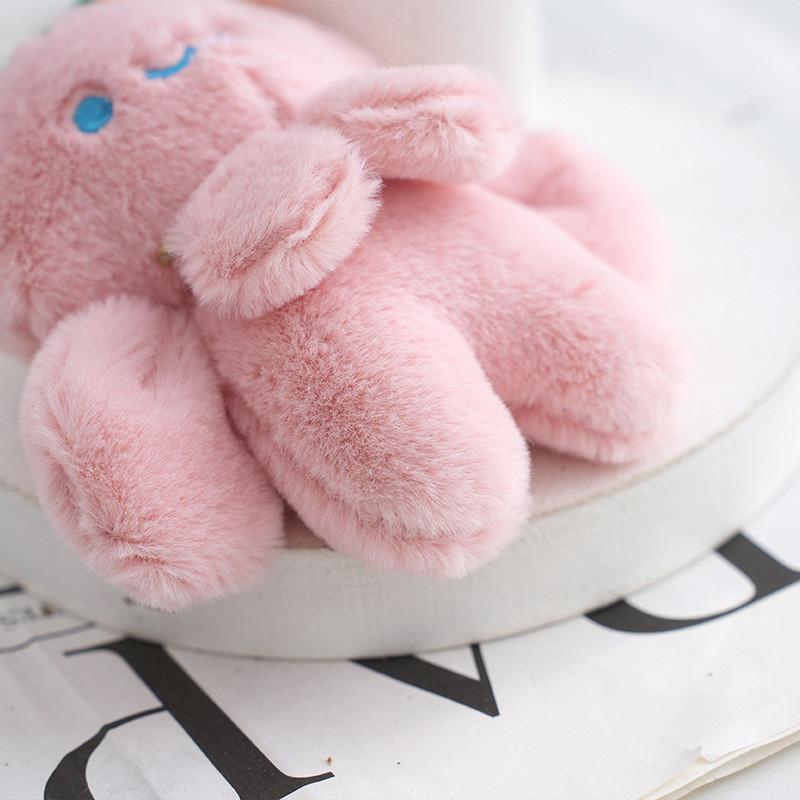 Adorable Plush Bunny Keychain With Soft Rabbit Doll Fluffy Backpack Charm 12cm