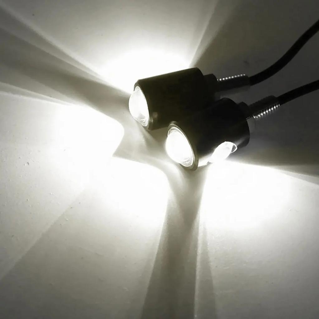 Universal Motorcycle LED Eagle Eye Shape Mini License Plate Light Turn Signal Turn Indicator Tail Rear Light Brake Fog Lamp Bulb