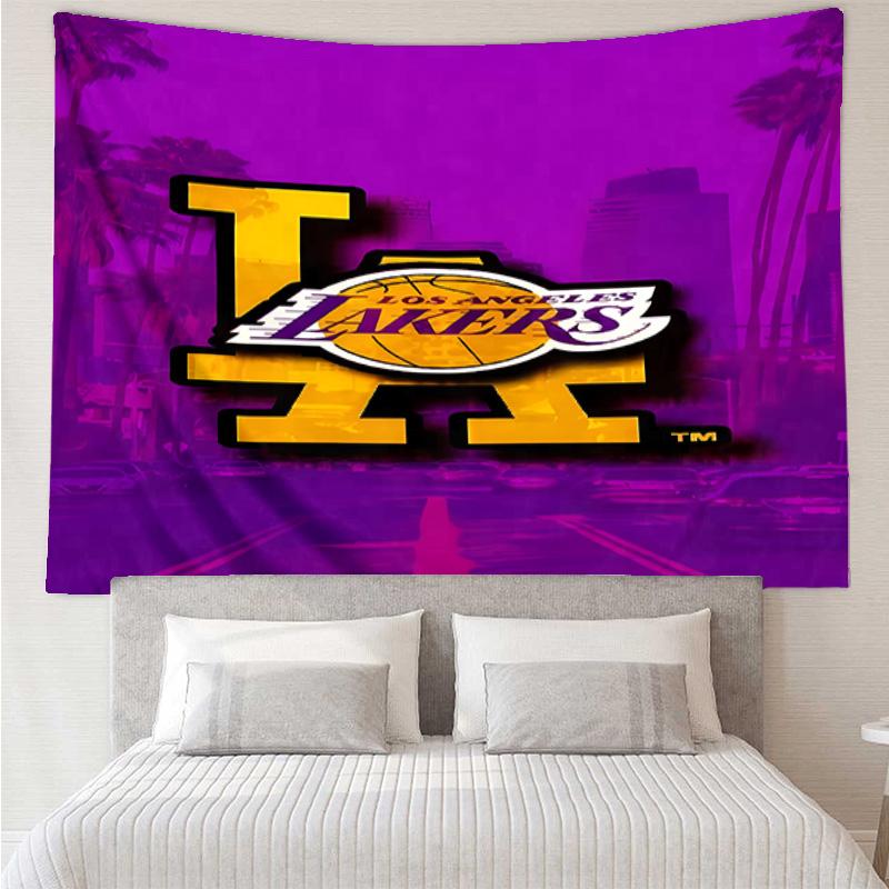 Los Angeles Lakers logo Tapestry for Bedroom Aesthetic Classroom Tapestries Wall Hanging for Living Room Dorm Office,Ideal Creative Gift
