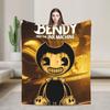 Bendys Horror Game Inked Machines Flannel Fashion Blanket Puzzle Vintage Throw Fashion Blanket for Home Hotel Sofa 200x150cm Ultra-Soft