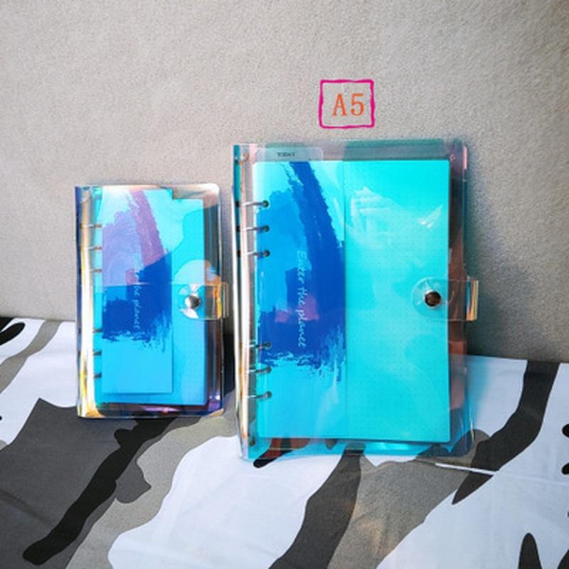 1 шт., лазерный прозрачный органайзер для блокнотов, бумажный планировщик, внутренняя страница, кольцо-переплет, дневник, журнал