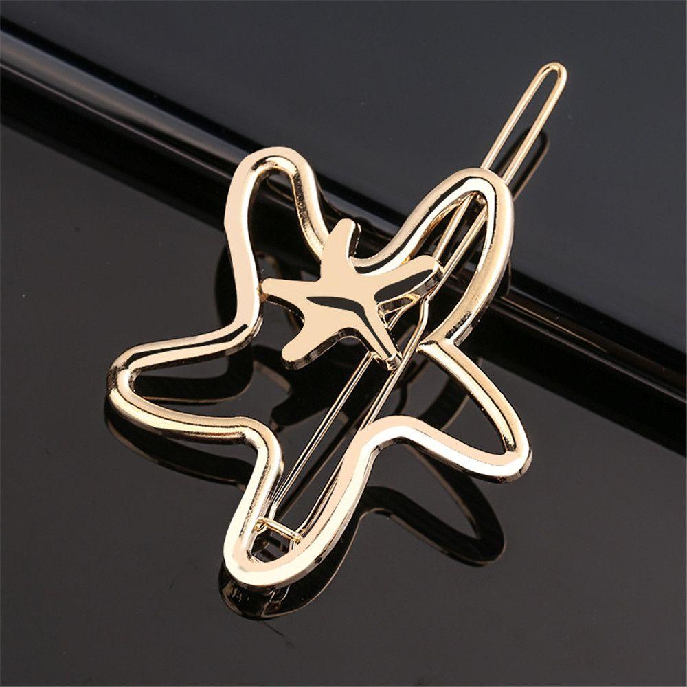 Gift Hair Accessories Shiny Hairgrip Snap Barrette Metal Hair Pin Girls Hair Clips