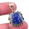 Двухцветный подарочный кулон из натурального лазурита 925 пробы из твердого серебра 1,50 дюйма N2C89