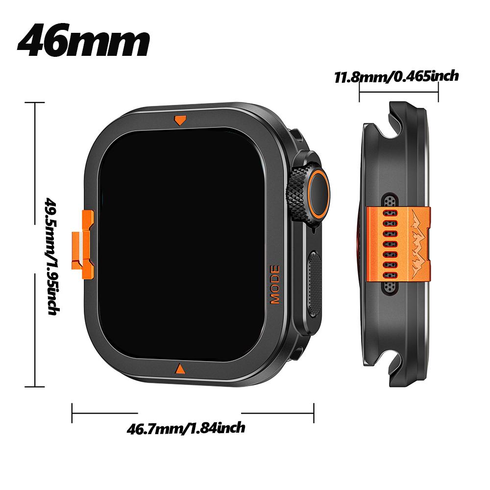 Металлический чехол для Apple Watch Ultra 3 49 мм 46 мм 45 мм 44 мм Чехол-протектор Алюминиевая рамка-бампер для IWatch Series 11 10 9 8 7 6 5 SE