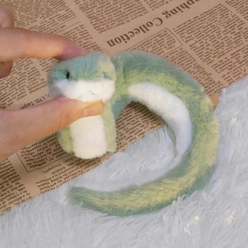 1 шт. рептилия гибкая имитация змеи плюшевый домашний декор 40 см чучело животное зеленая змея плюшевая кукла мягкая хлопковая игрушка-украшение