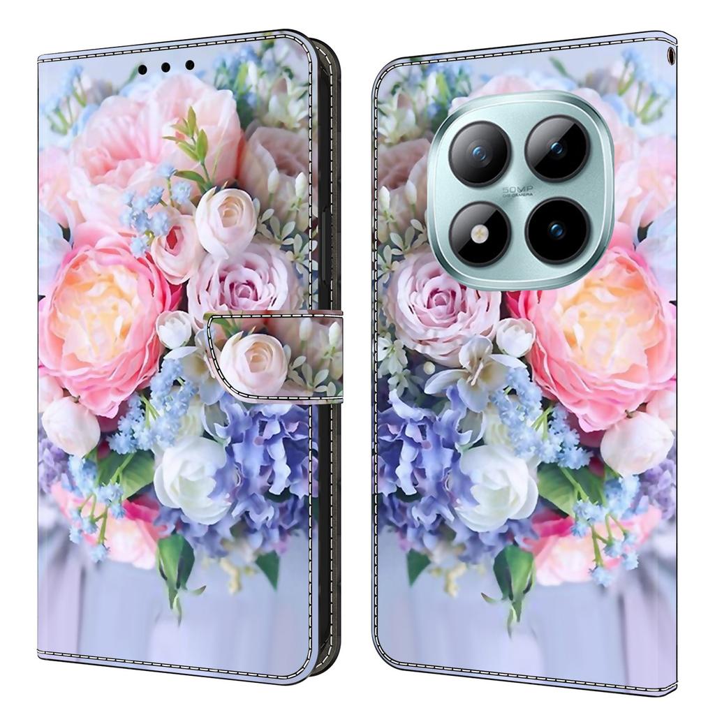 Чехол-кошелек для Xiaomi Poco M8 5G/Redmi Note 15 5G (Глобальный)/15 4G (Глобальный) Кожаный чехол для телефона с 3D-рисунком и магнитной застежкой