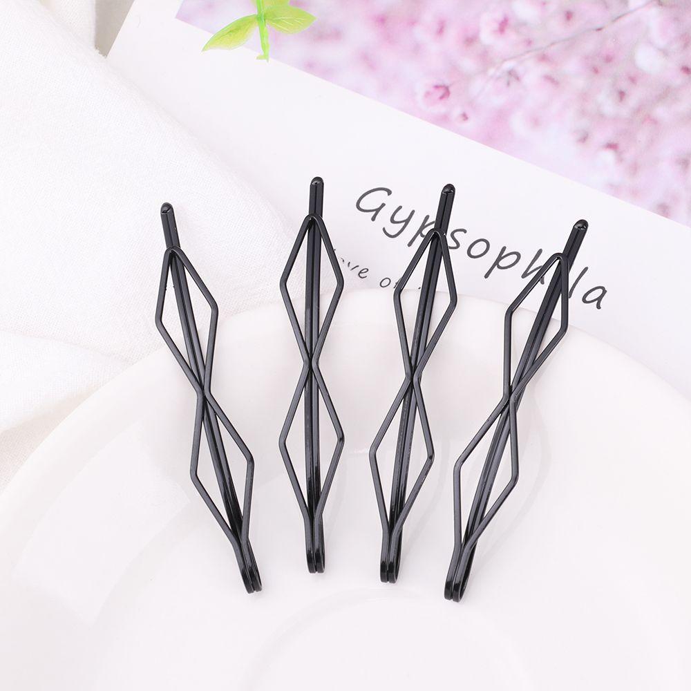 4Pcs/set Fashion Metal Women Bobby Pins Girls Hairgrips Geometric Rhombus Geometry Hair Clip