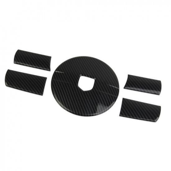 Carbon fiber inner Steering Wheel Trim Cover For Dodge Chager Challenger Magnum